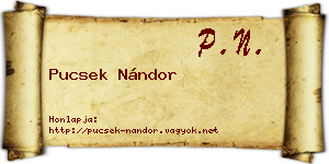 Pucsek Nándor névjegykártya